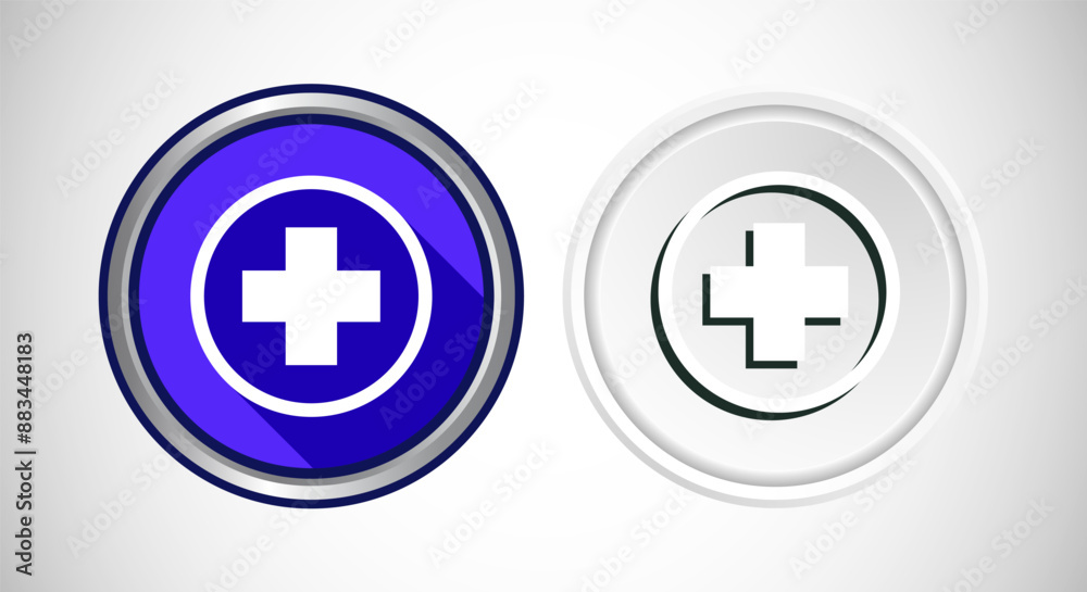 Obraz premium Medical And Healthcare Icon Button Set Design Illustration