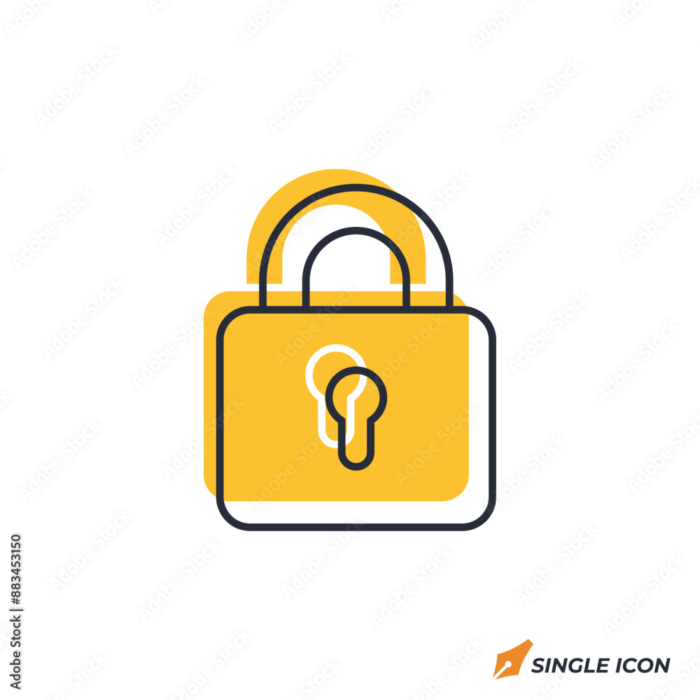 Lock icon vector illustration. Lock symbol isolated on white background.