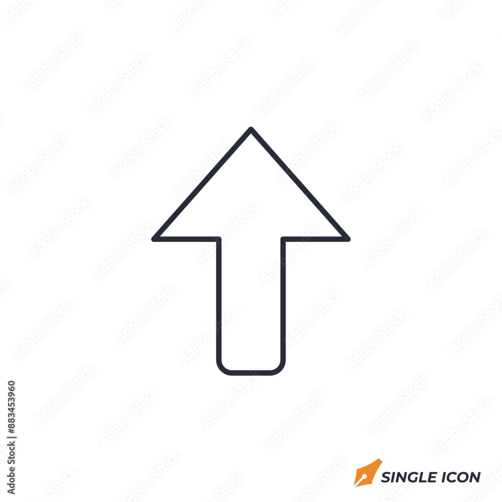 Up Arrow icon vector illustration. Up Arrow symbol isolated on white background. Up Arrow icon vector illustration. Up Arrow symbol isolated on white background.
