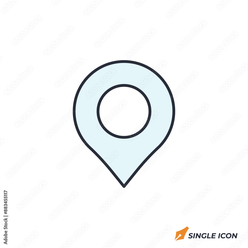 Location Pin icon vector illustration. Location Pin symbol isolated on white background. Location Pin icon vector illustration. Location Pin symbol isolated on white background.