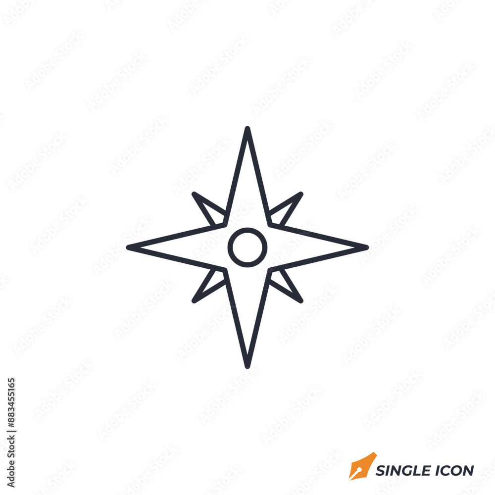 Compass icon vector illustration. Compass symbol isolated on white background. Compass icon vector illustration. Compass symbol isolated on white background.