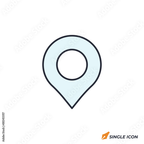 Location Pin icon vector illustration. Location Pin symbol isolated on white background.