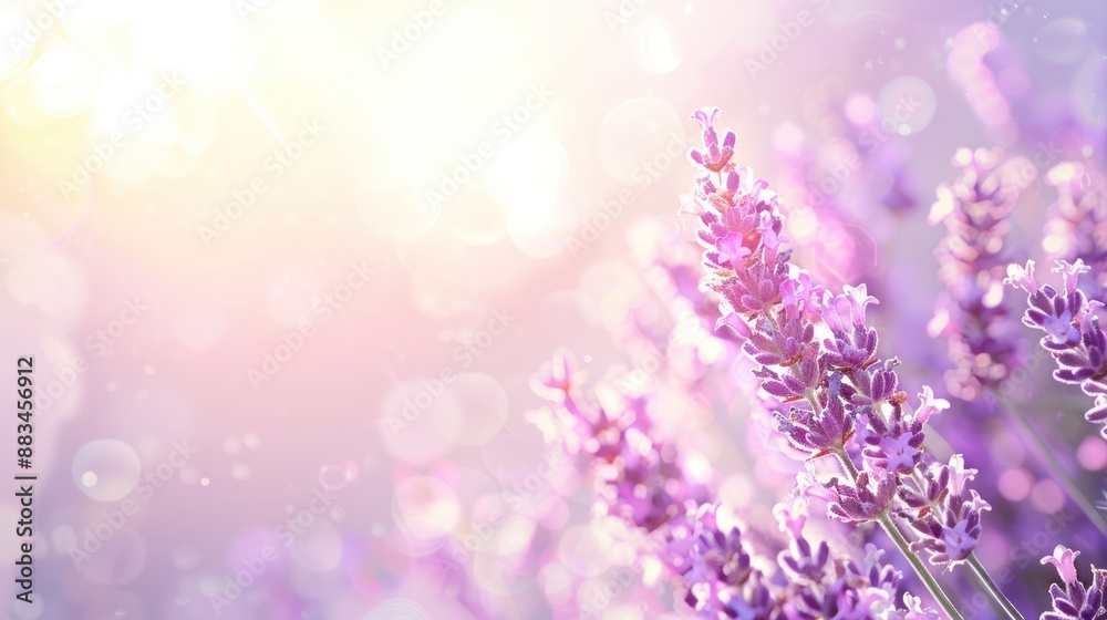 Naklejka premium Softly Lit Lavender Blossoms