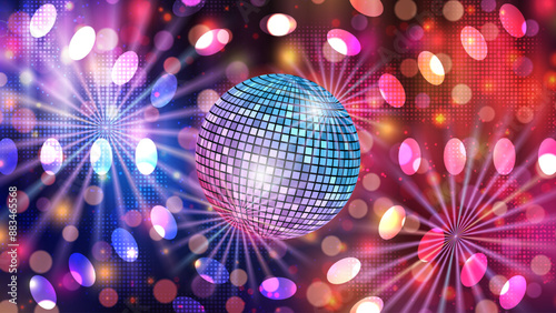 Music theme, dance club, night party colorful vector background