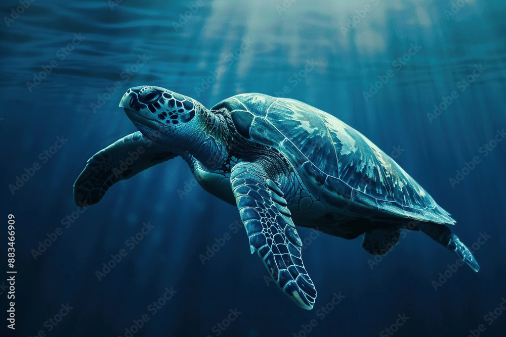 Fototapeta premium Meeresschildkröte im Meer