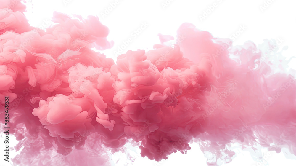 Red smoke on a transparent background Red smoke on a transparent background
