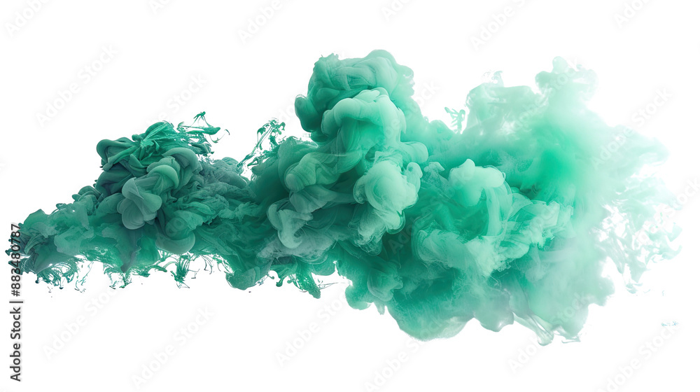 Green smoke on a transparent background Green smoke on a transparent background