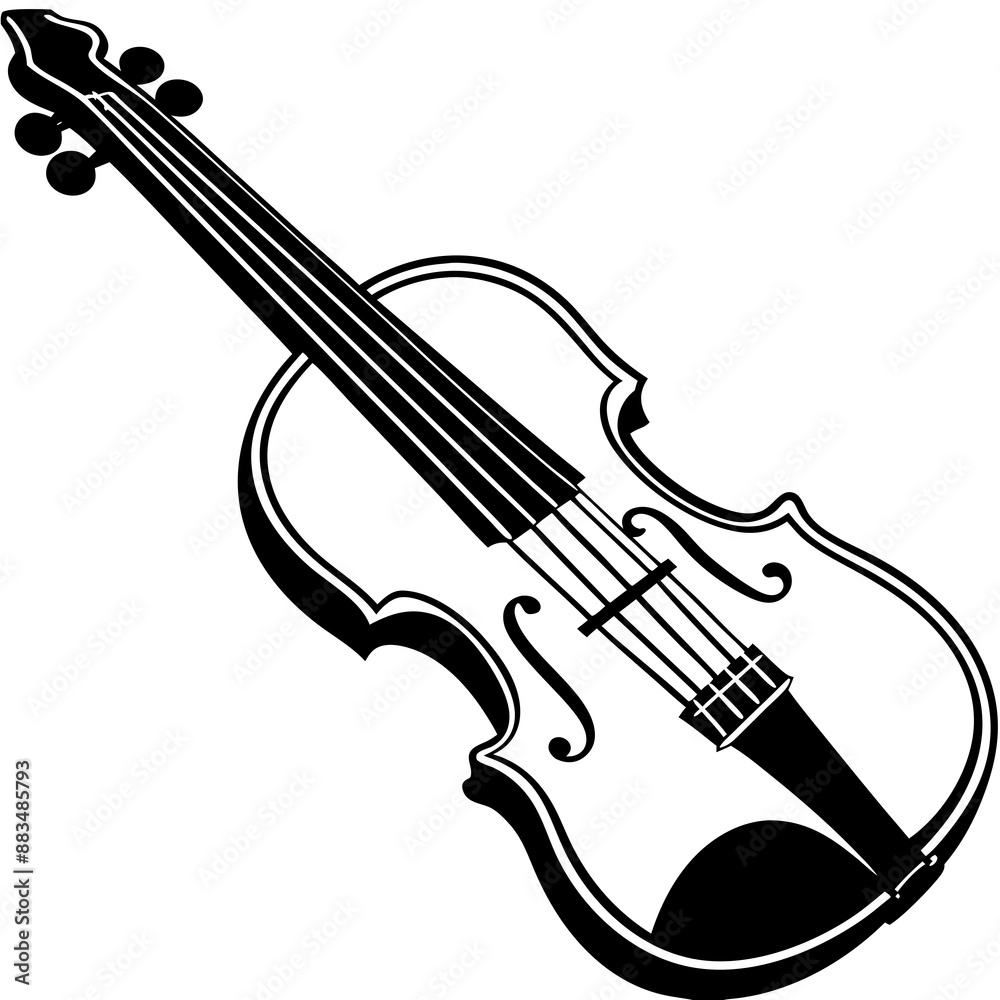 Obraz premium violin isolated on a white background 