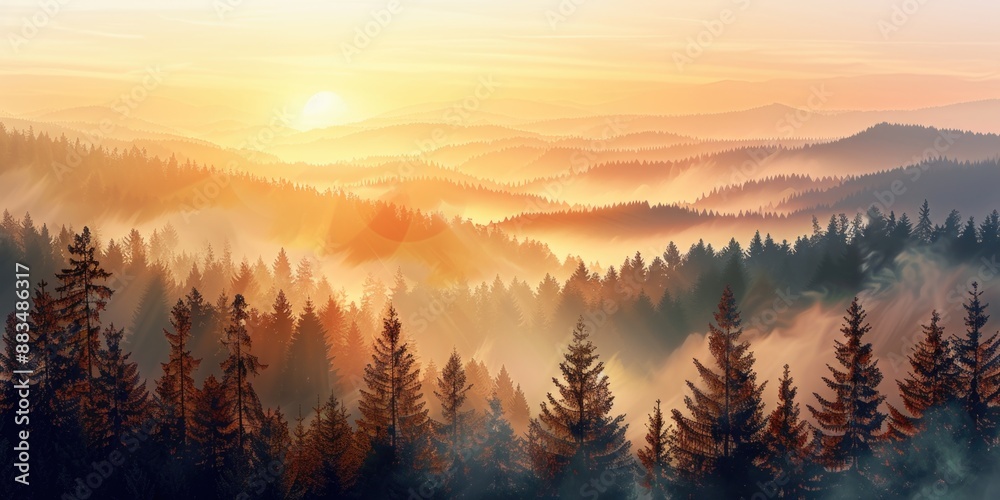 Mountain Sunset Landscape
