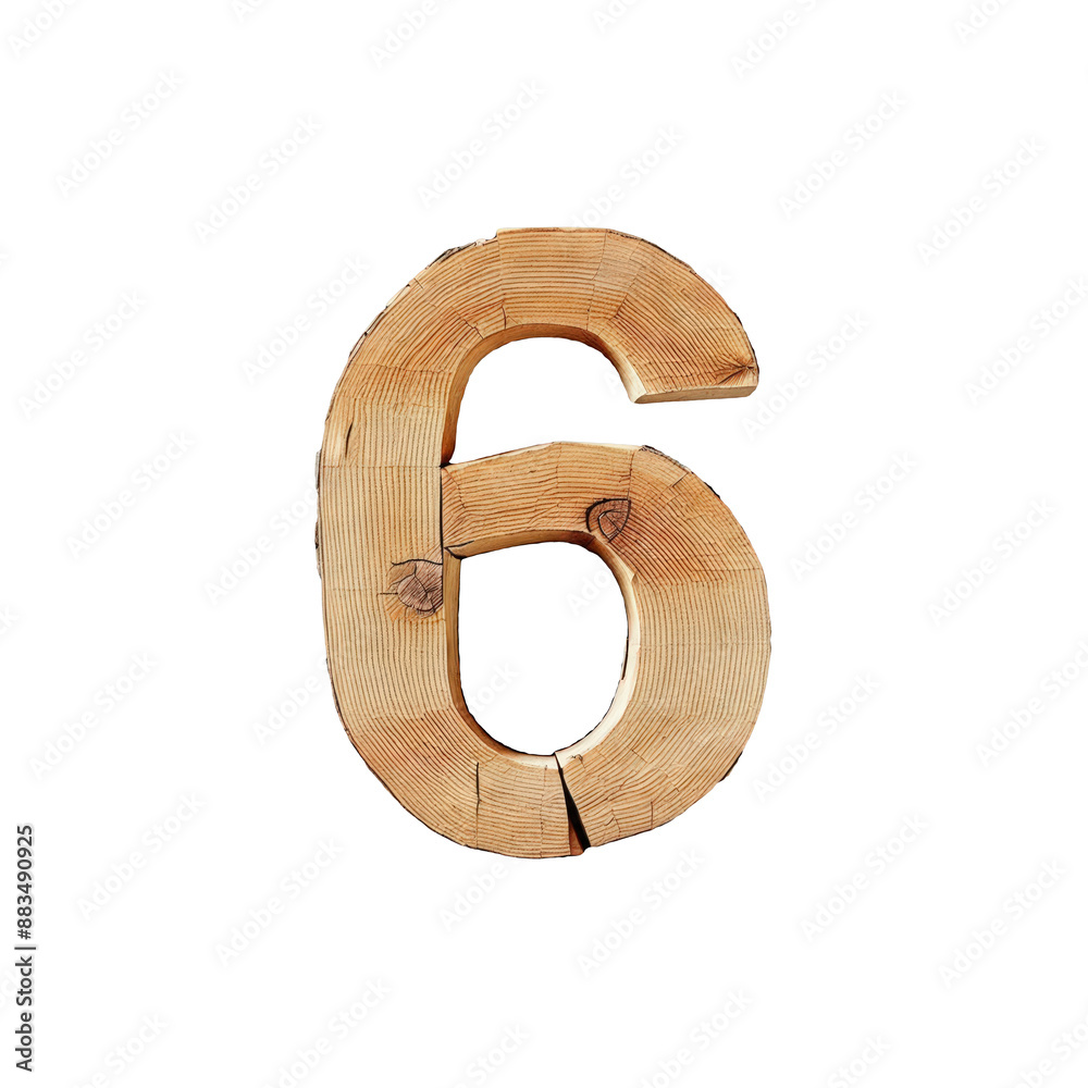 Number 6. 3D Wooden Log Artstyle. typography font, alphabet abc, isolated on transparent background png. Number 6. 3D Wooden Log Artstyle. typography font, alphabet abc, isolated on transparent background png.