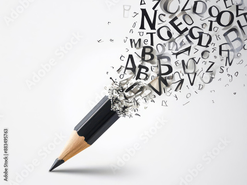 pencil drawing a word