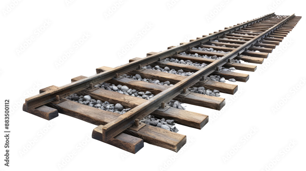 Train tracks on a transparent background