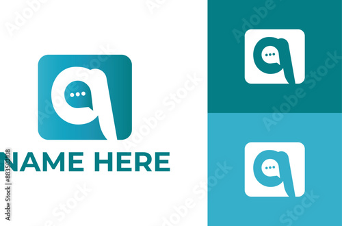 Letter Q chat logo design 