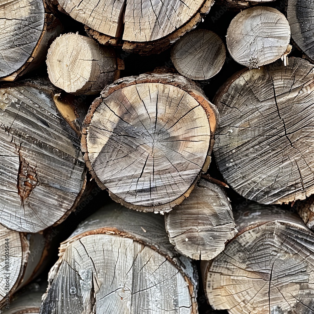 Intricate Wood Log Stacks Displaying Nature's Artistry Intricate Wood Log Stacks Displaying Nature's Artistry