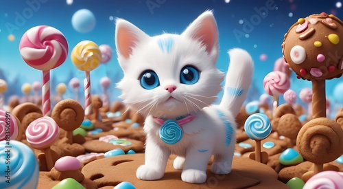 kitten in a candy wonderland