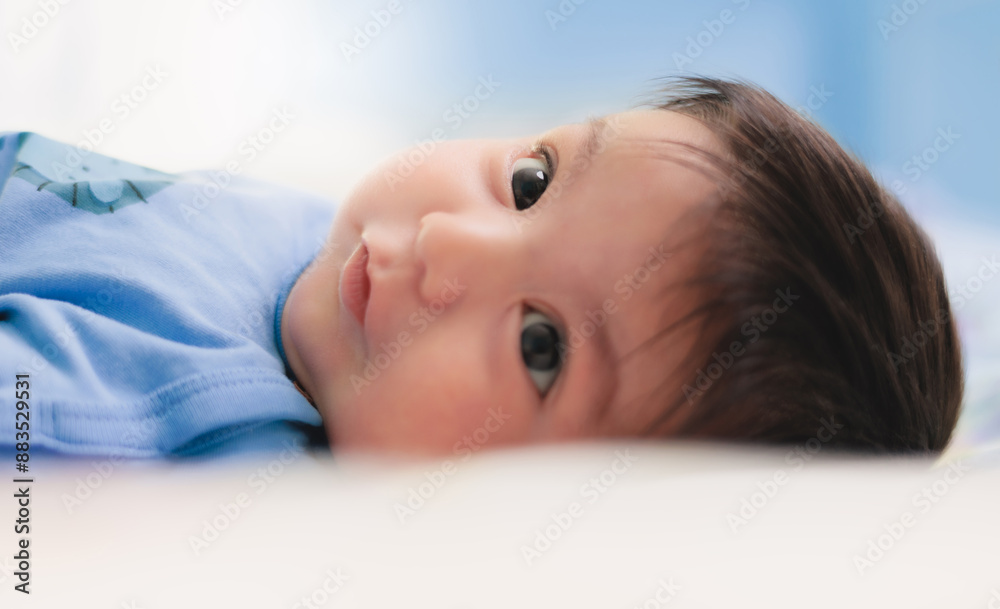 cute baby on a white sheet cute baby on a white sheet
