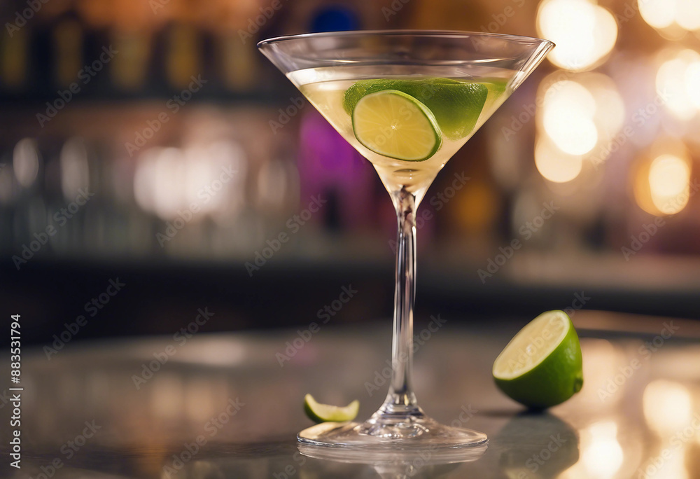 custom made wallpaper toronto digitalCosmopolitan in a martini glass with a lime wedge in an upscale cocktail lounge