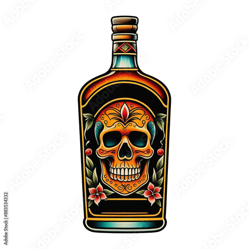 Illustration in Traditional American Tattoo Style