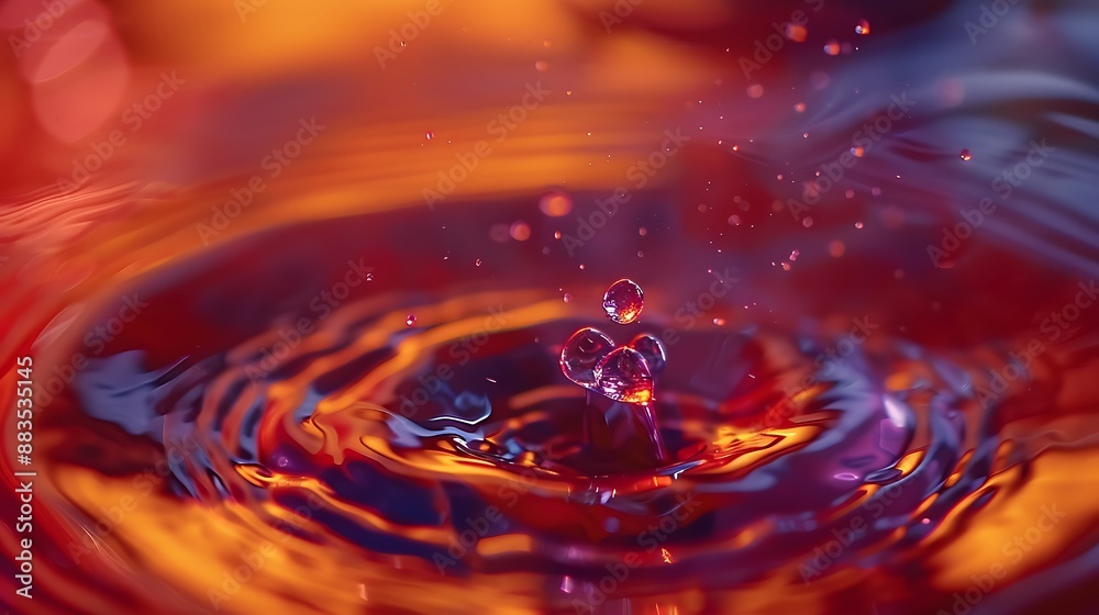 Macro shot of a droplet impacting a liquid surface 32k, full ultra HD, high resolution Macro shot of a droplet impacting a liquid surface 32k, full ultra HD, high resolution