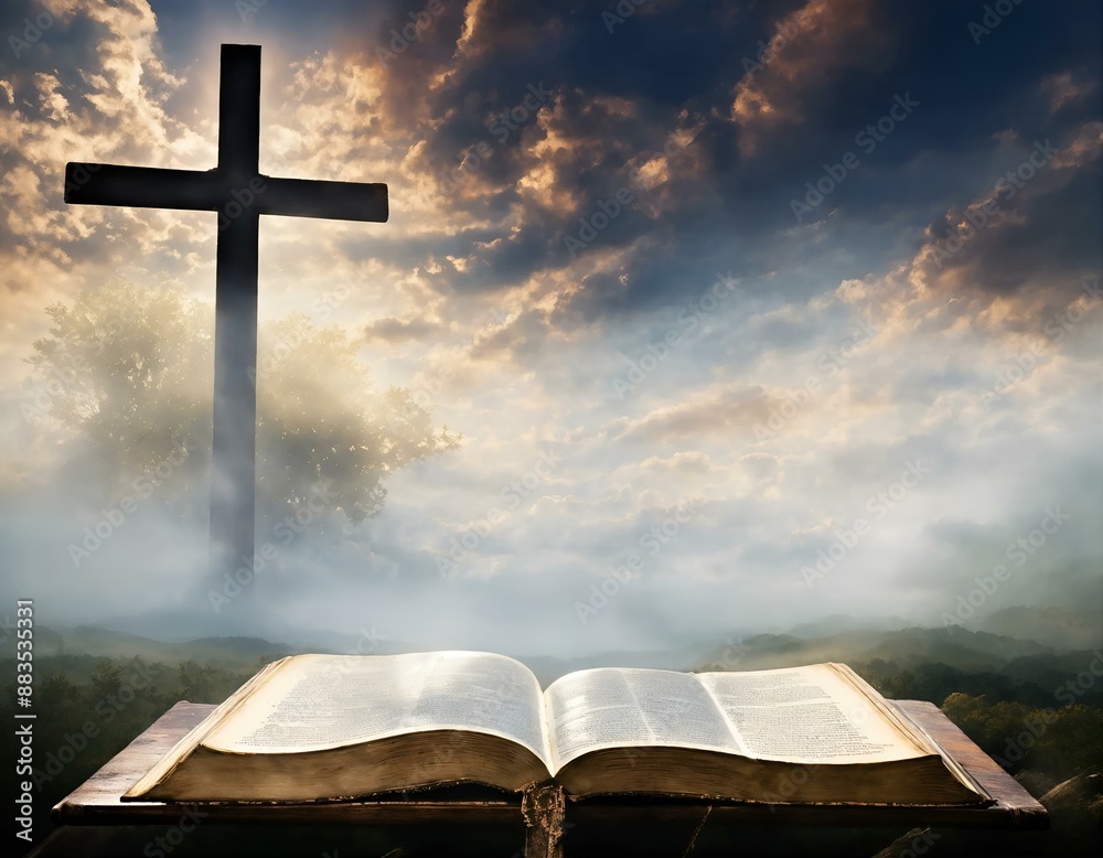 cross and Holy Bible cross and Holy Bible