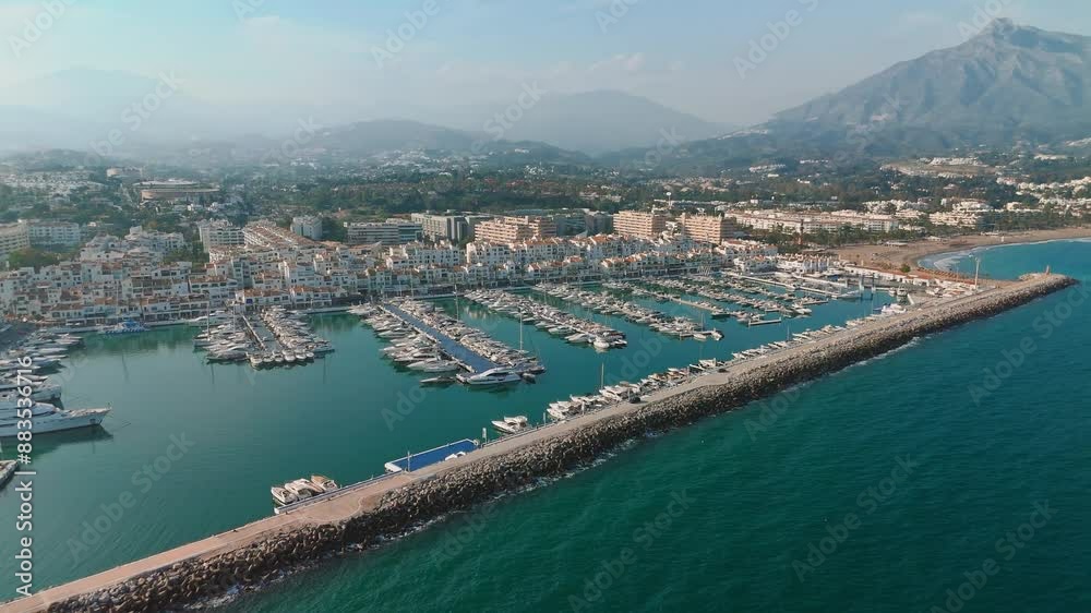 Aerial view of the luxurious Marbella town, Costa del Sol, Andalusia, Spain Aerial view of the luxurious Marbella town, Costa del Sol, Andalusia, Spain