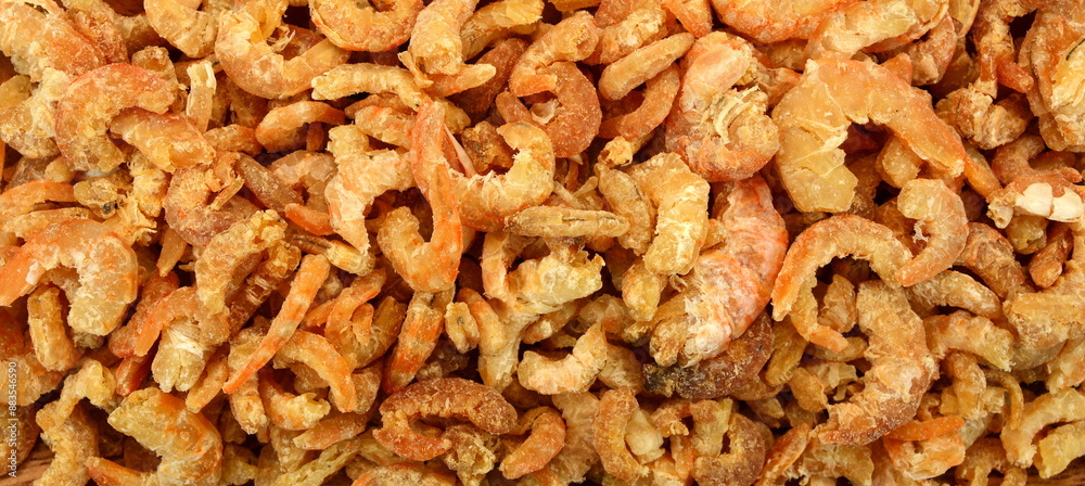 Dried shrimp or dried salted prawn isolated on white background Dried shrimp or dried salted prawn isolated on white background