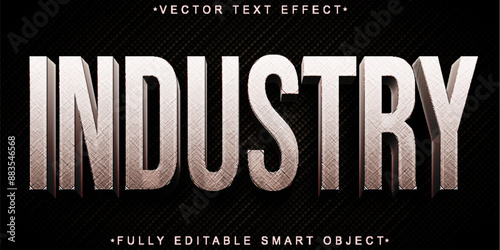 industrial Vector Fully Editable Smart Object Text Effect