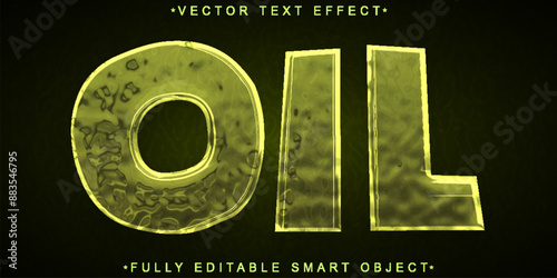 Shiny Liquid Oil Vector Fully Editable Smart Object Text Effect