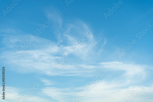 Fototapeta Naklejka Na Ścianę i Meble -  Light Blue Sky White Clouds Texture Background.