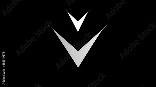 Abstract Geometric Design with Triangular Shapes on a Black Background