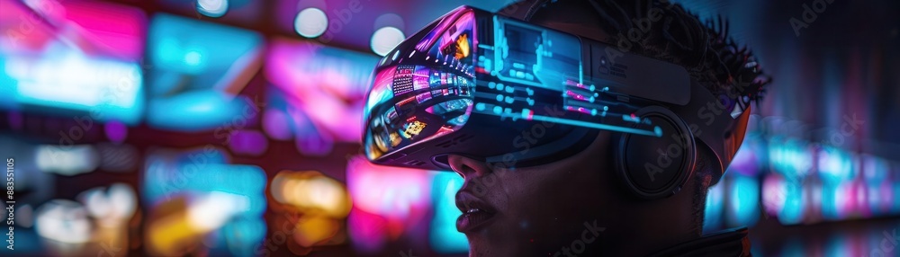 Interactive augmented reality shopping experience, futuristic retail with virtual tryons and immersive displays Interactive augmented reality shopping experience, futuristic retail with virtual tryons and immersive displays