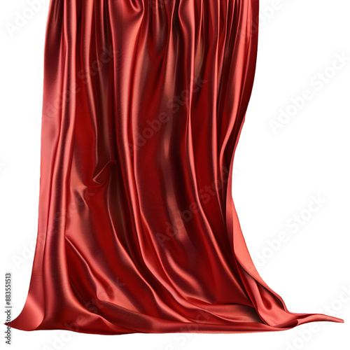 Wallpaper Mural red velvet curtain isolated on transparent background Torontodigital.ca