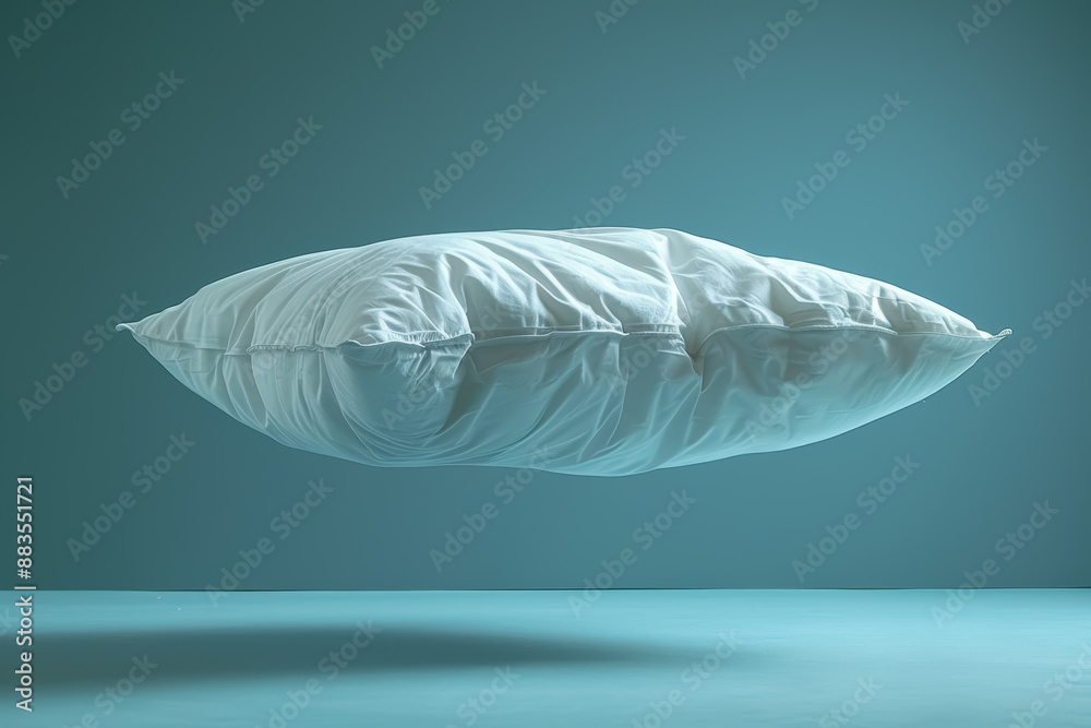 surreal floating pillow in soft blue light creating a dreamy atmosphere surreal floating pillow in soft blue light creating a dreamy atmosphere