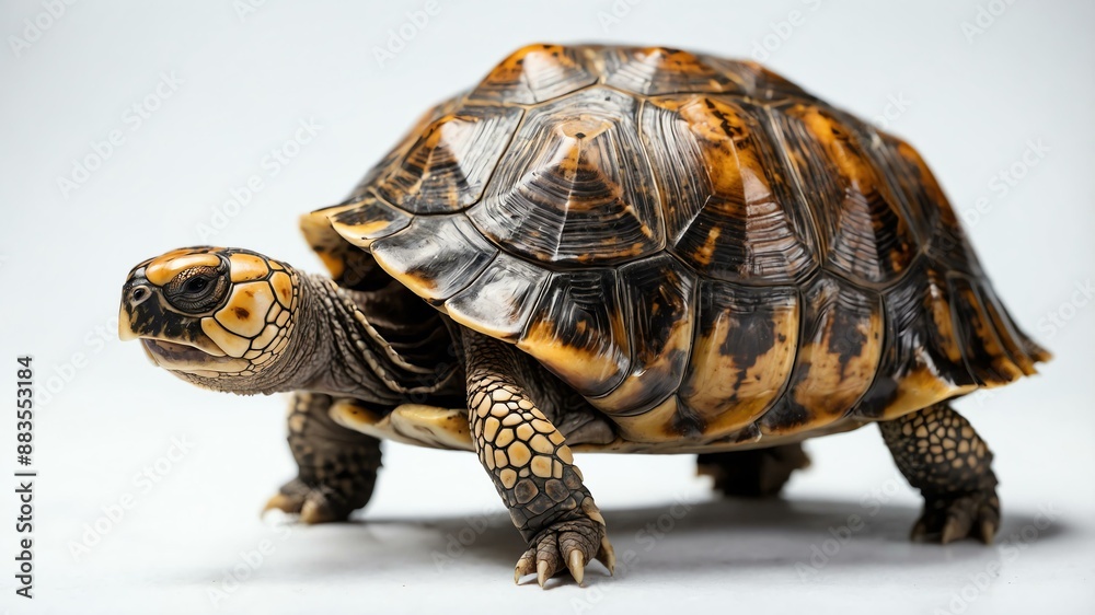 Obraz premium photo of single dragon tortoise for luck isolated in p background