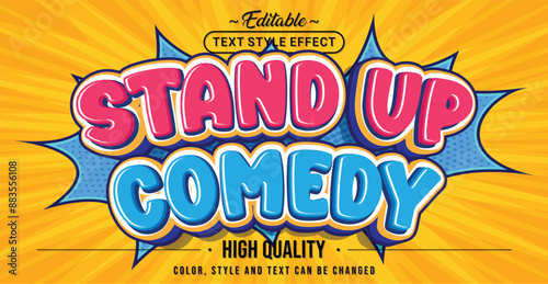 Editable text style effect - Stand Up Comedy text style theme.