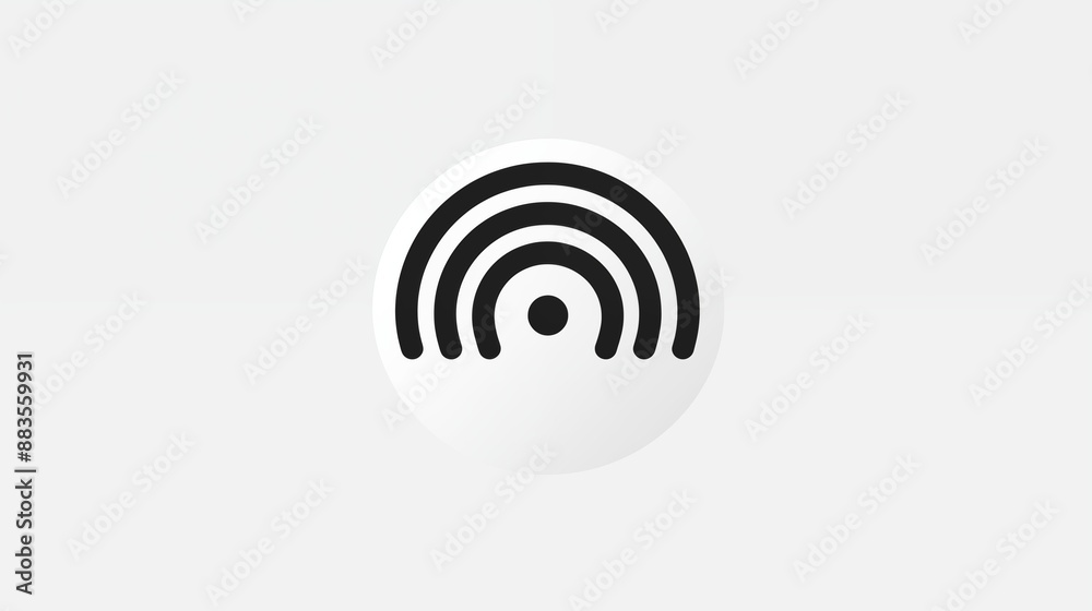 Abstract Black and White Concentric Circle Icon Abstract Black and White Concentric Circle Icon
