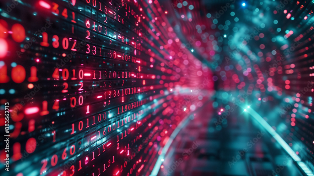 Fototapeta premium Futuristic background tech scifi pattern colorful. 