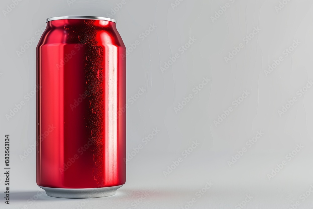 aluminum red soda can isolated on plain background aluminum red soda can isolated on plain background