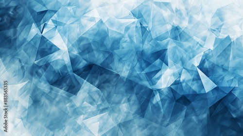 Abstract background for design with blue white glass elements