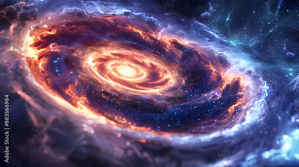 Beautiful rotating nebula in space Beautiful rotating nebula in space