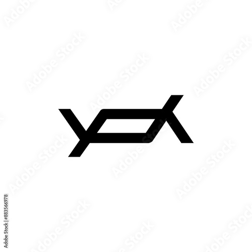 abstract logo design in black color and white background
