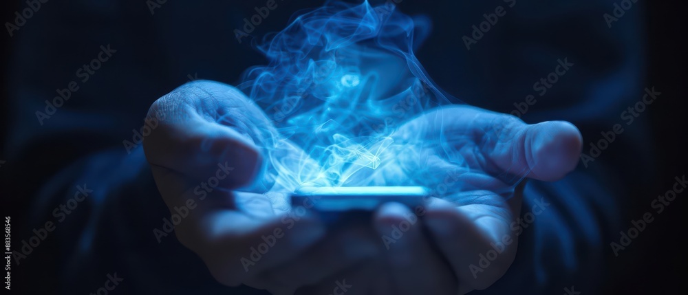 In a supernatural scene, spectral marketers launched mobile campaigns, their magical messages reaching ghostly users on enchanted devices In a supernatural scene, spectral marketers launched mobile campaigns, their magical messages reaching ghostly users on enchanted devices