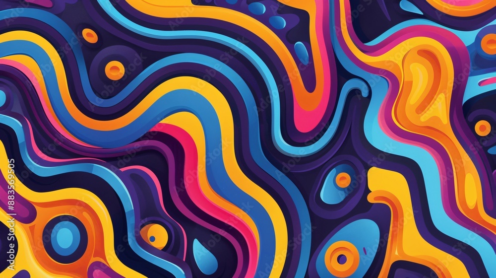 Abstract Colorful Wavy Background Abstract Colorful Wavy Background