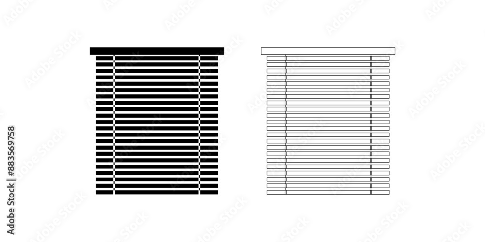 bamboo Window blind icon set bamboo Window blind icon set