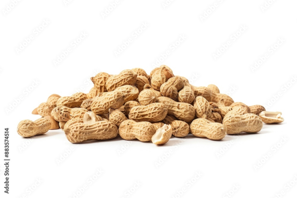 A pile of peanuts stacked on top of each other A pile of peanuts stacked on top of each other