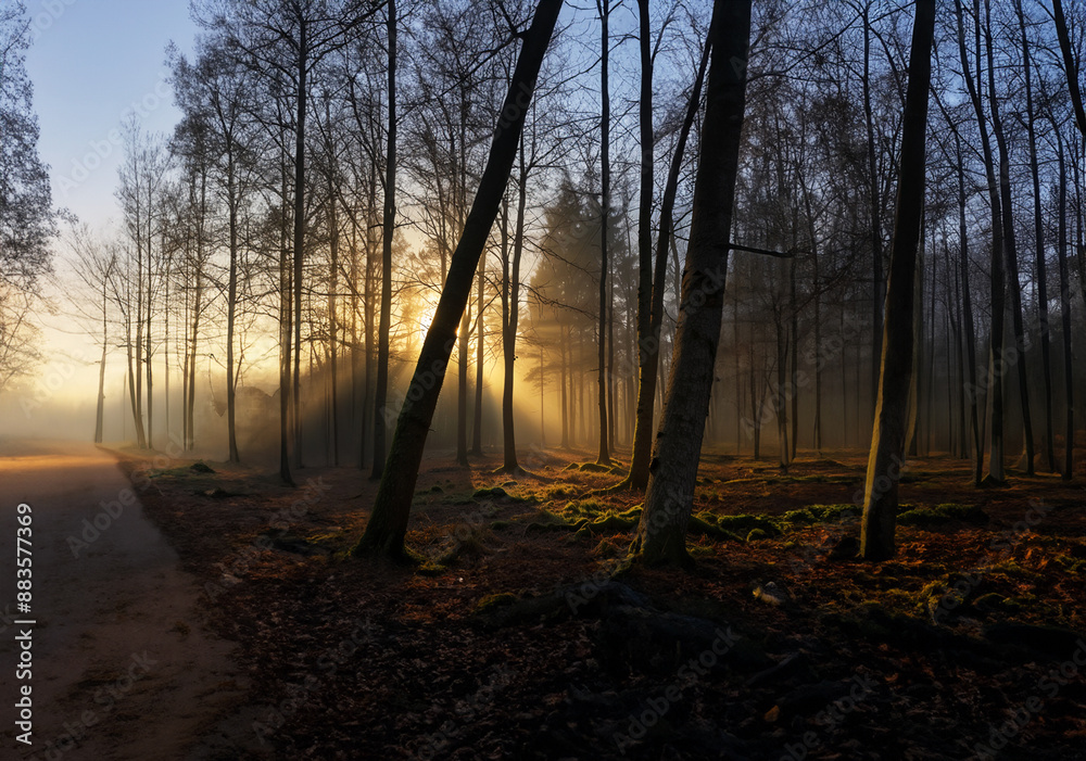 Breathing fresh air in the forest. Breathing fresh air in the forest.