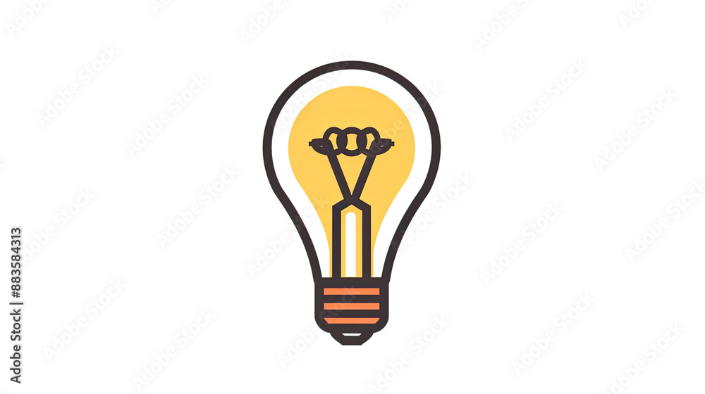 Light bulb and transparent background
