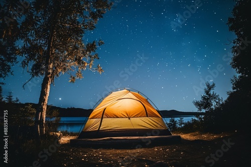 Camping Under a Starry Sky photo