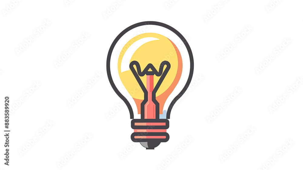 Light bulb and transparent background