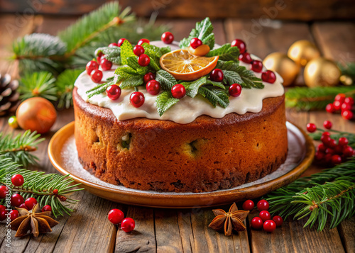 Wallpaper Mural tasty baked christmas cake copy scace Torontodigital.ca